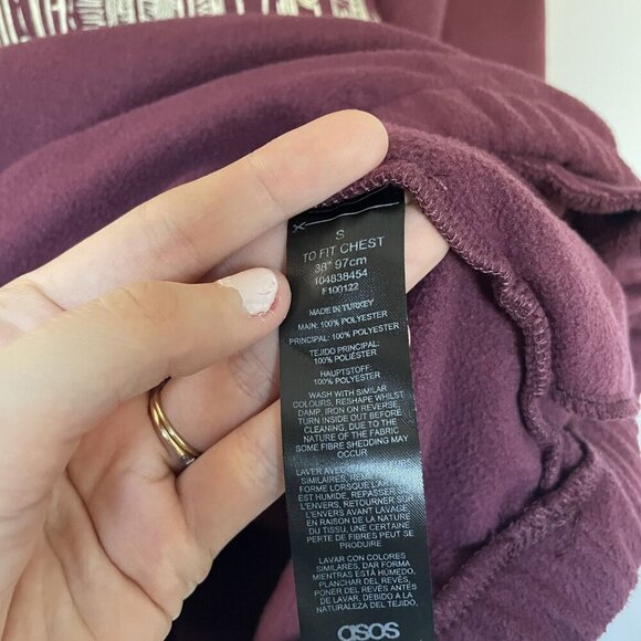 ASOS Design men's size small chicago illinois polyester half zip fleece sweater - Picture 7 of 10